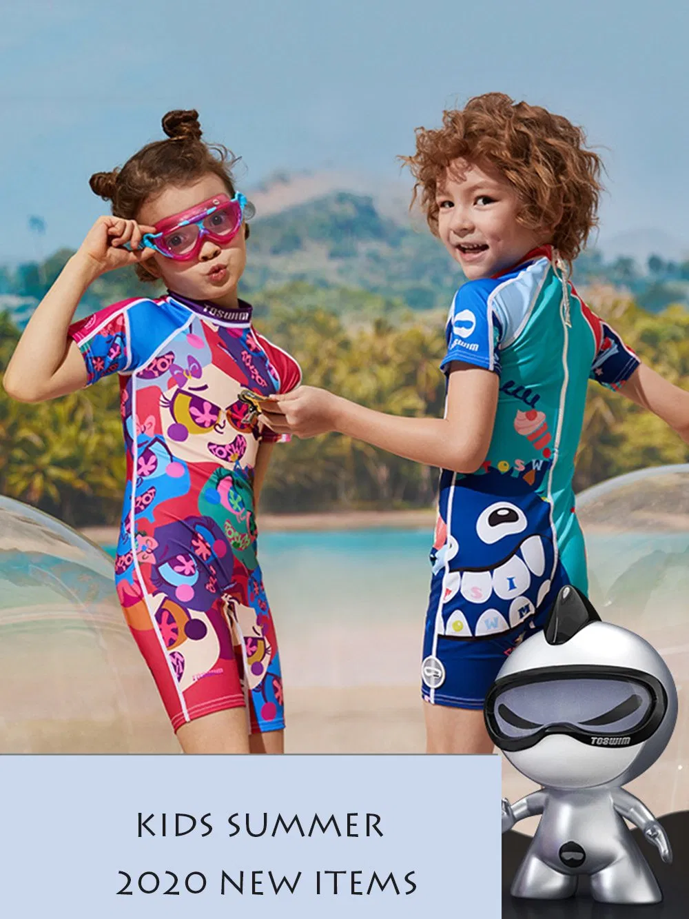 Mermaid Swimwear Kids Swimming Bikinis Set Two Pieces Baby Girls Bathing Suit