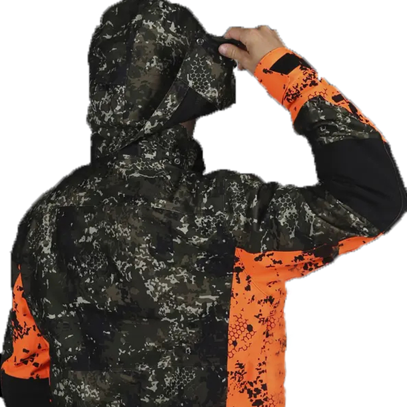 Conmr Camouflage Hunting Jacket with Thermal Insulated Hooded Hunting Outerwear for Men