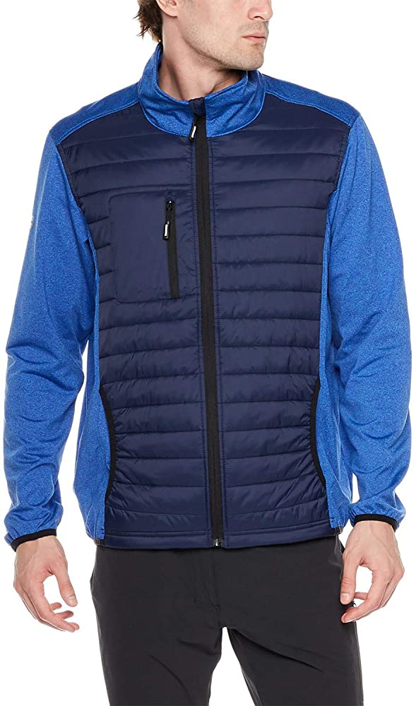 Men′ S Insulated Hybrid Hiking Jacket, Lightweight Thermal Running Jacket Quilted Outerwear Jacket