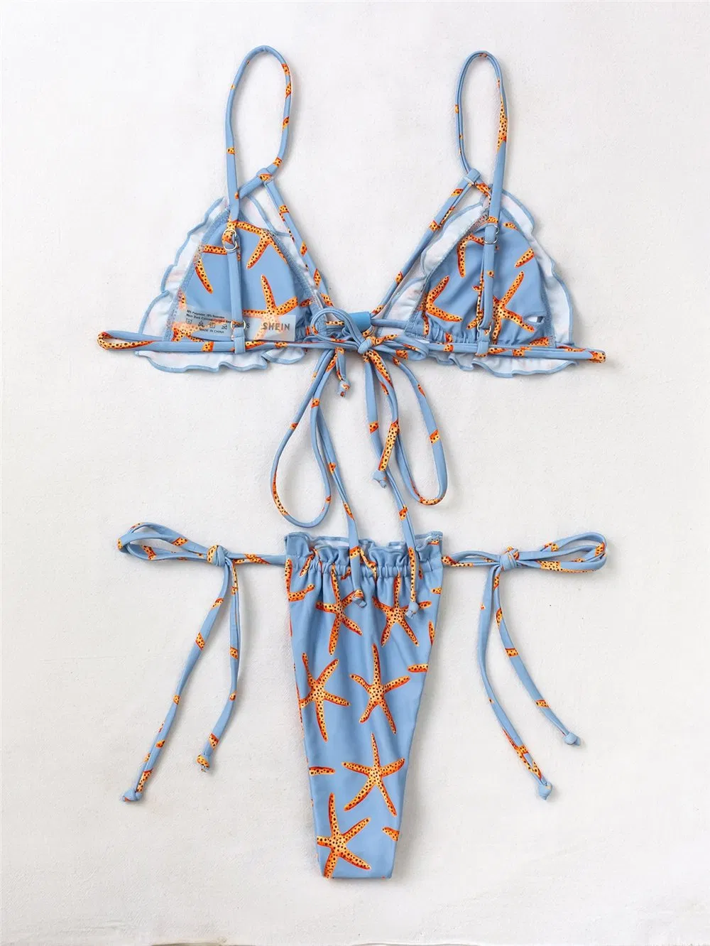 Triangle Micro Bikini Set String Swimwear 2022 Women Swimming Suit Sexy Ruffles Bathing Suit