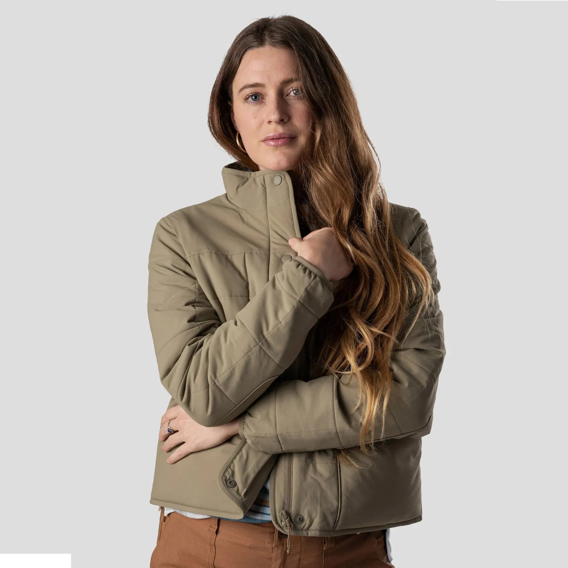 Womens Warm Quilted Jacket ODM OEM Insulated Outerwear with Custom Size Available Fish Jacket Quick Dry Moisture Wicking OEM