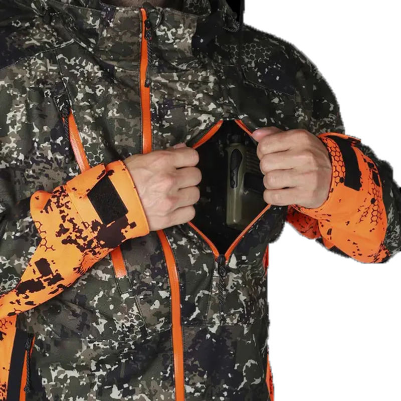 Conmr Camouflage Hunting Jacket with Thermal Insulated Hooded Hunting Outerwear for Men