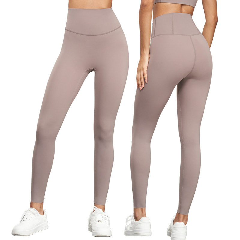 Wholesale Factory Women's Hip Lift Workout Leggings High Waist Tight Nude Seamless Yoga Pants Leggings