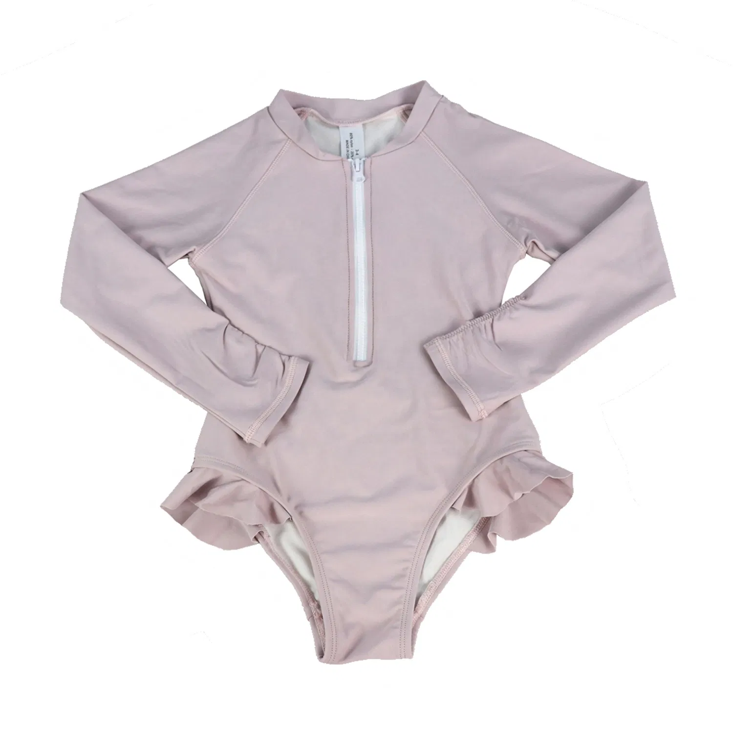 Custom Logo Design Long Sleeve UV Protection Colorful Girl Kids Swimwear