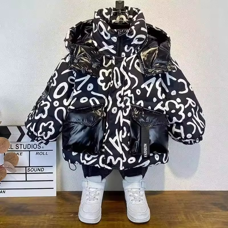 New Children's Winter Coat Lightweight and Thin Children's Down Cotton Coat Short Cotton Coat for Boys and Girls