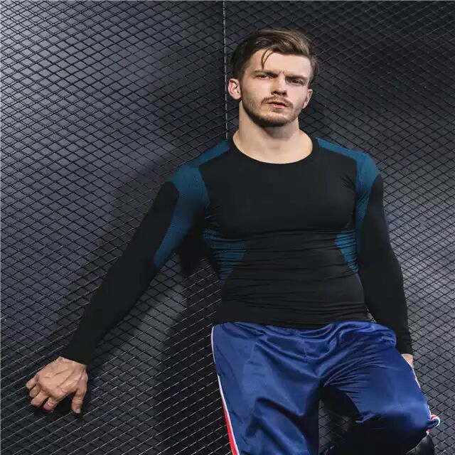 Men Long Sleeve Seamless Thermal Top and Quick-Dry with Moisture Wicking, Sports Wear Gym Wear Yoga Wear and Active Wear Sportswear