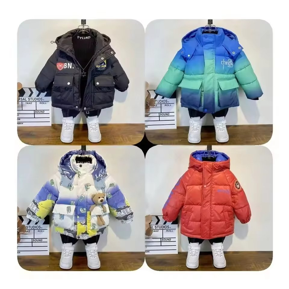 New Children's Winter Coat Lightweight and Thin Children's Down Cotton Coat Short Cotton Coat for Boys and Girls