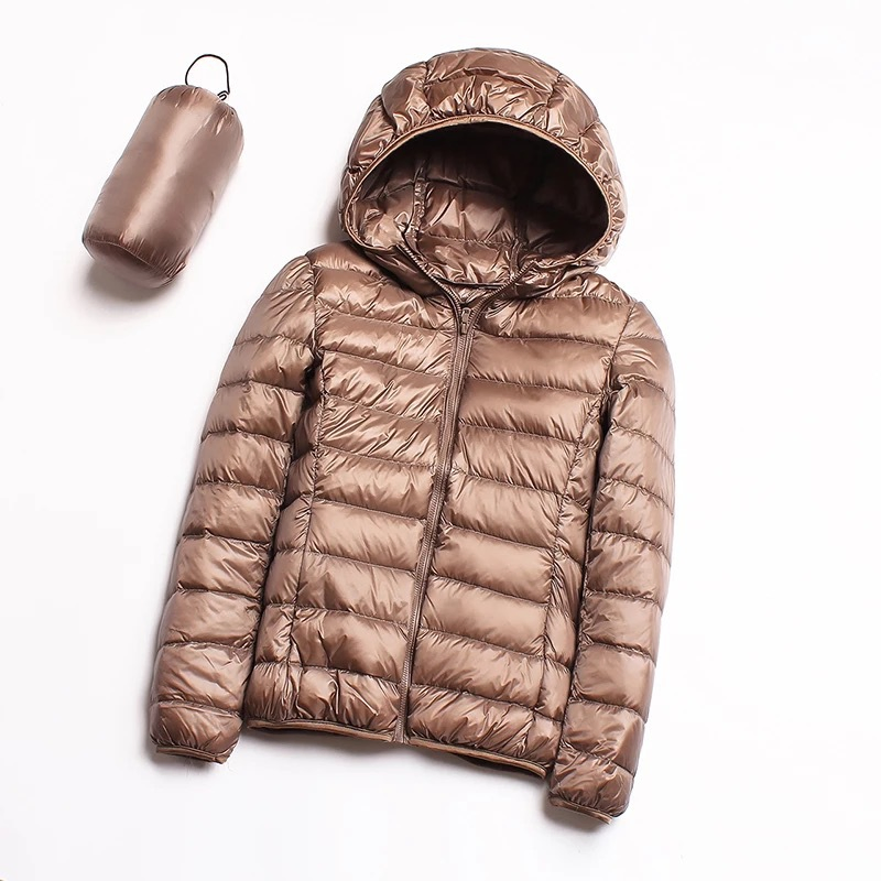 Stylish Packable Hooded Long Sleeve Women's Puffer Jacket