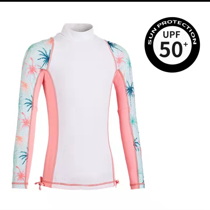 Girl′ S Rashguards Shirt, Sun UV Protection, Swimsuit, Swimwear