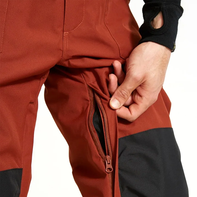 Conmr Men's Insulated Ski Bib Pants Waterproof Overalls for Winter Outdoor Sports