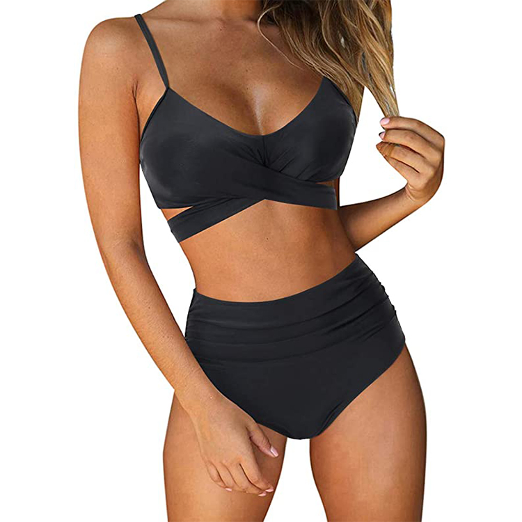 2021 New Sexy Basic Brazilian Bikini Set Beach Wear Bikinis Women Swimwear