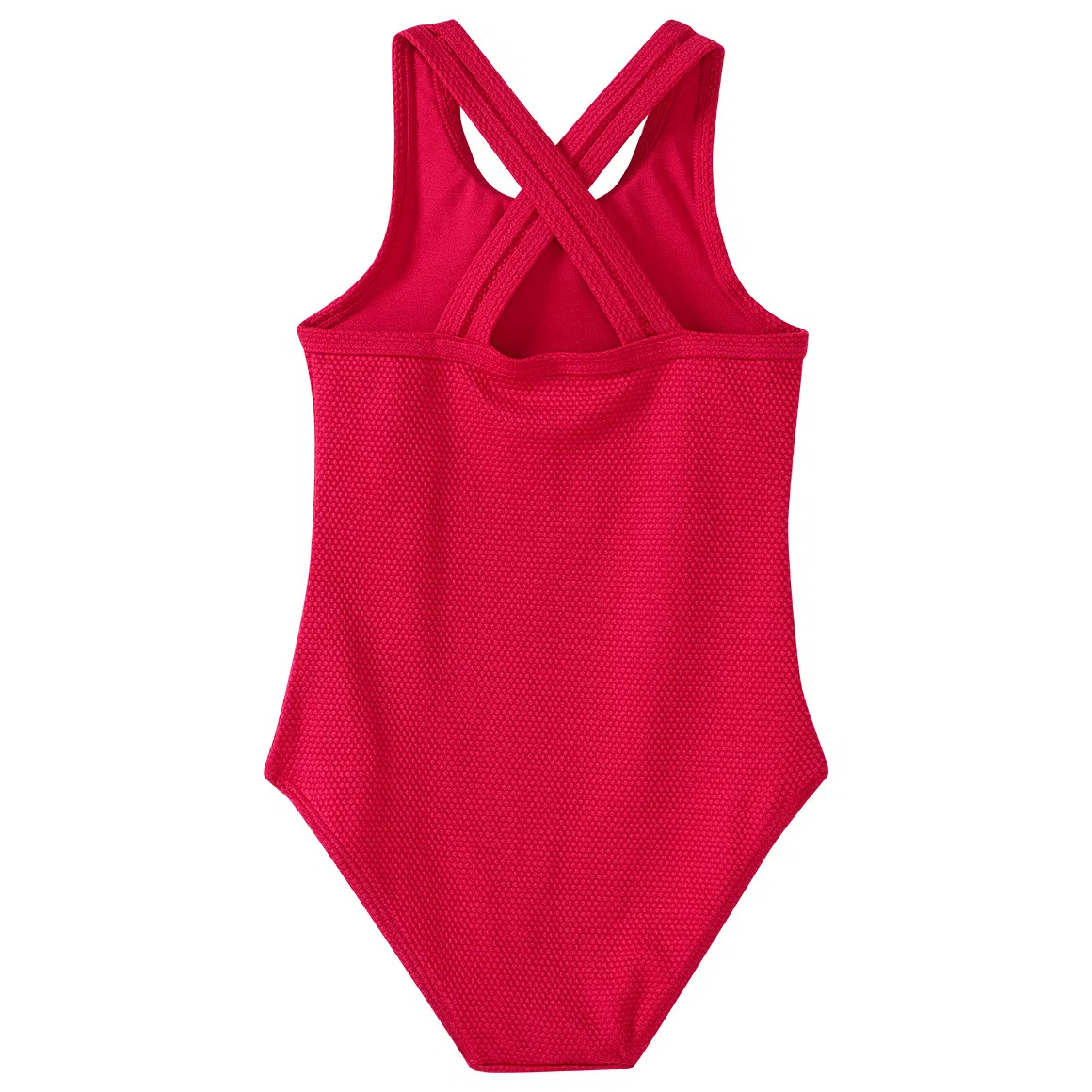 Solid Color Baby Children Girl One-Piece Swimwear Red Color Swimsuit Summer Bathing Suits