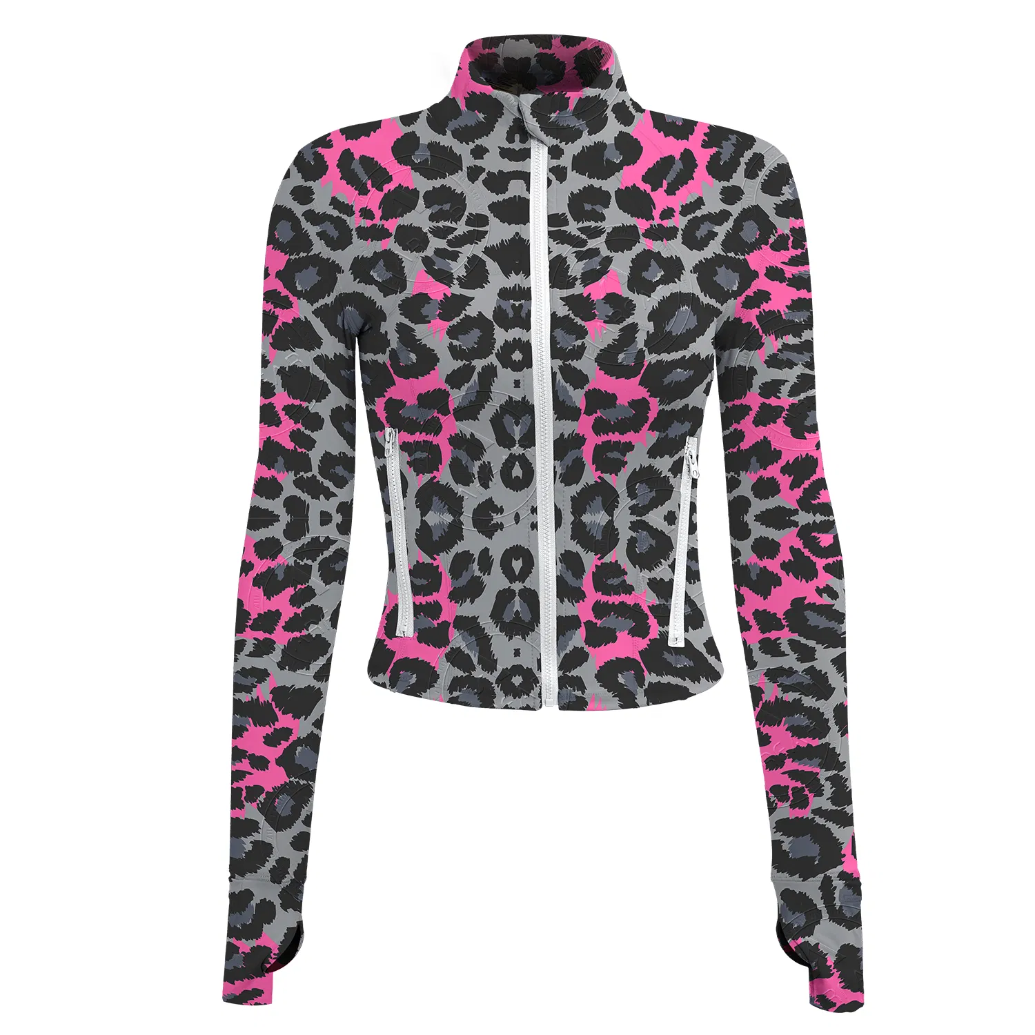 Breathable Tight Waist Running Yoga Blazer Women's Lightweight Gym Fitness Yoga Jacket Womens Zip up Sports Thumb Holes Jacket