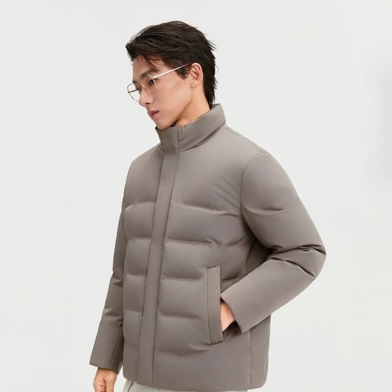 Customized Design Down Jacket Stand-up Collar Streetwear Water-Resistant Padded Jackets for Mens