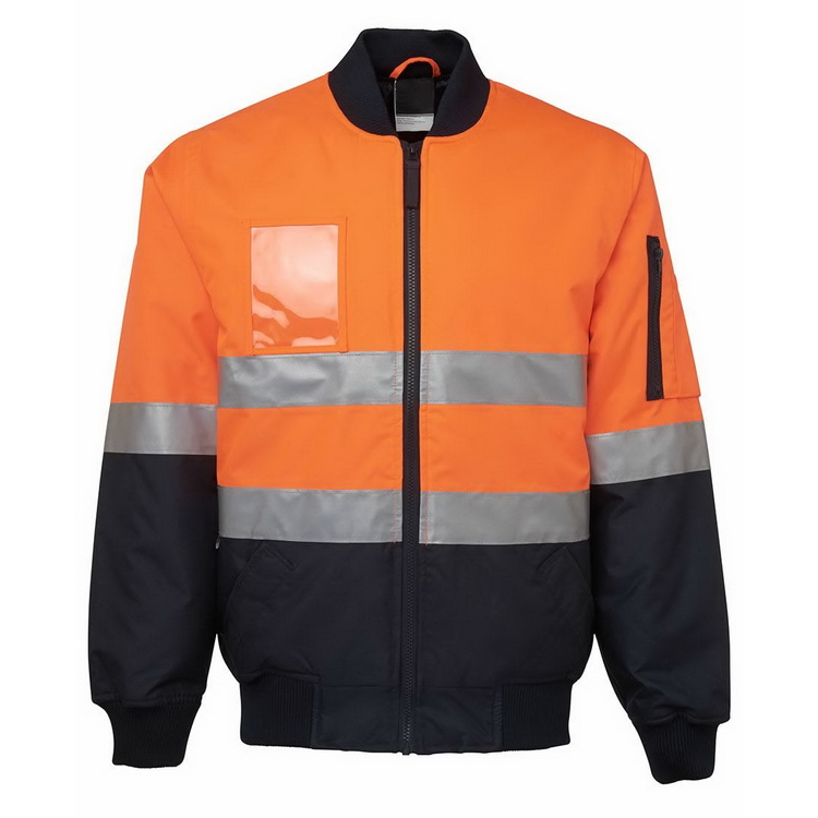Factory Direct Winter Hi Vis Work Clothes Thermal Thickened Security Safety Jacket with Flashing Tapes