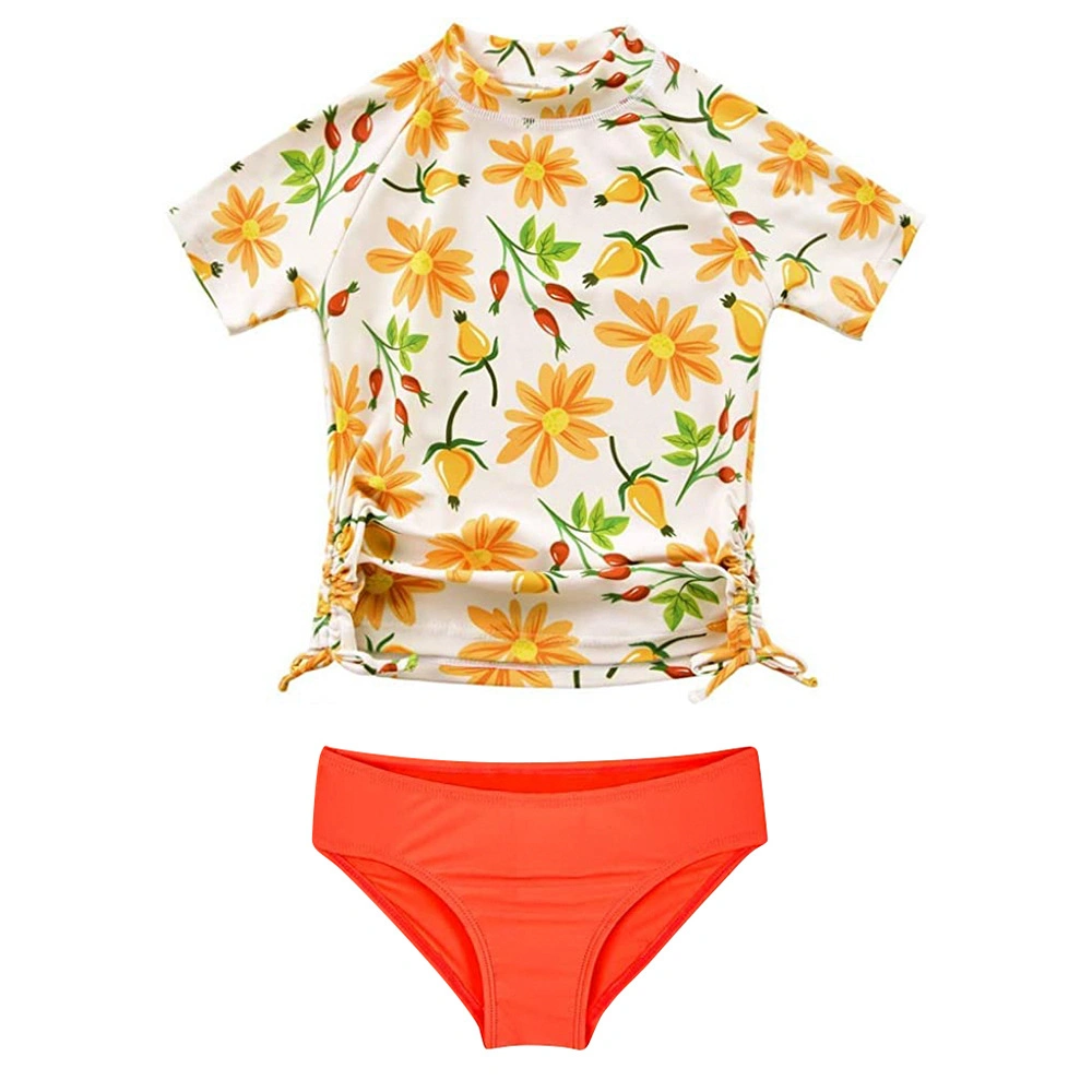 Girls Two Pieces Set Upf 50+ UV Protective Swimwear Beach Bathing Suit