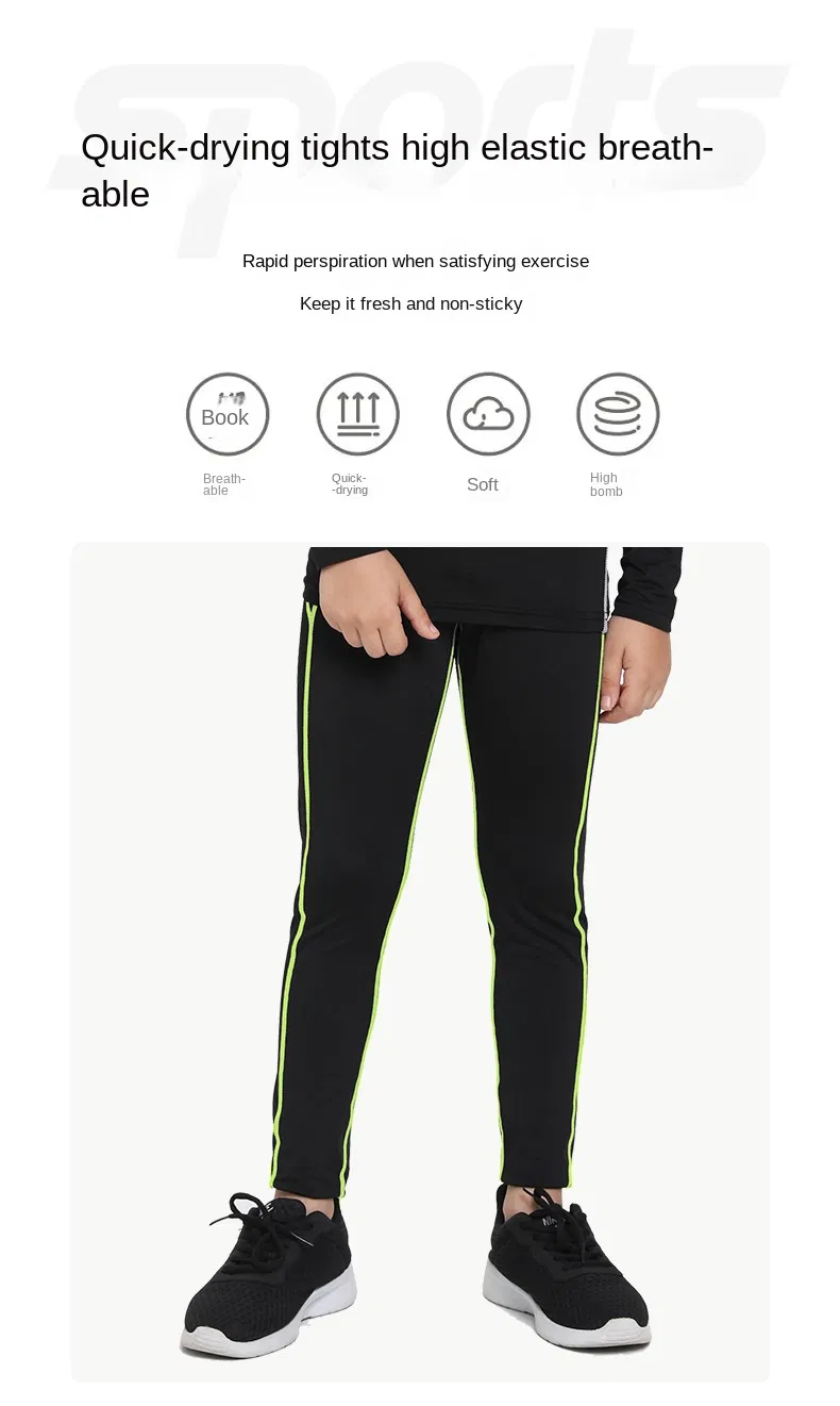 Kids Sports Compression Sportswear for Basketball and Football Training