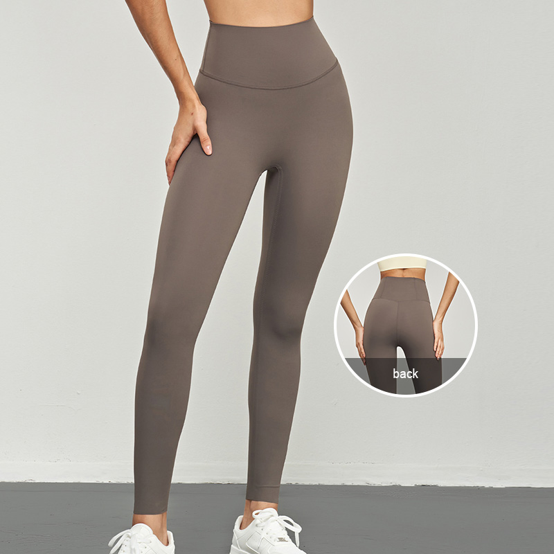 Wholesale Factory Women's Hip Lift Workout Leggings High Waist Tight Nude Seamless Yoga Pants Leggings