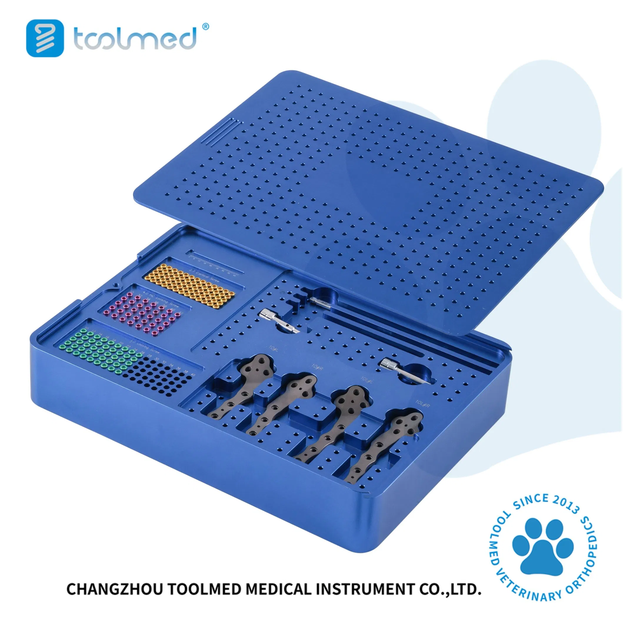 Titanium Veterinary Orthopedic Implants Composite Holes Tplo Bone Plate Instrument Set