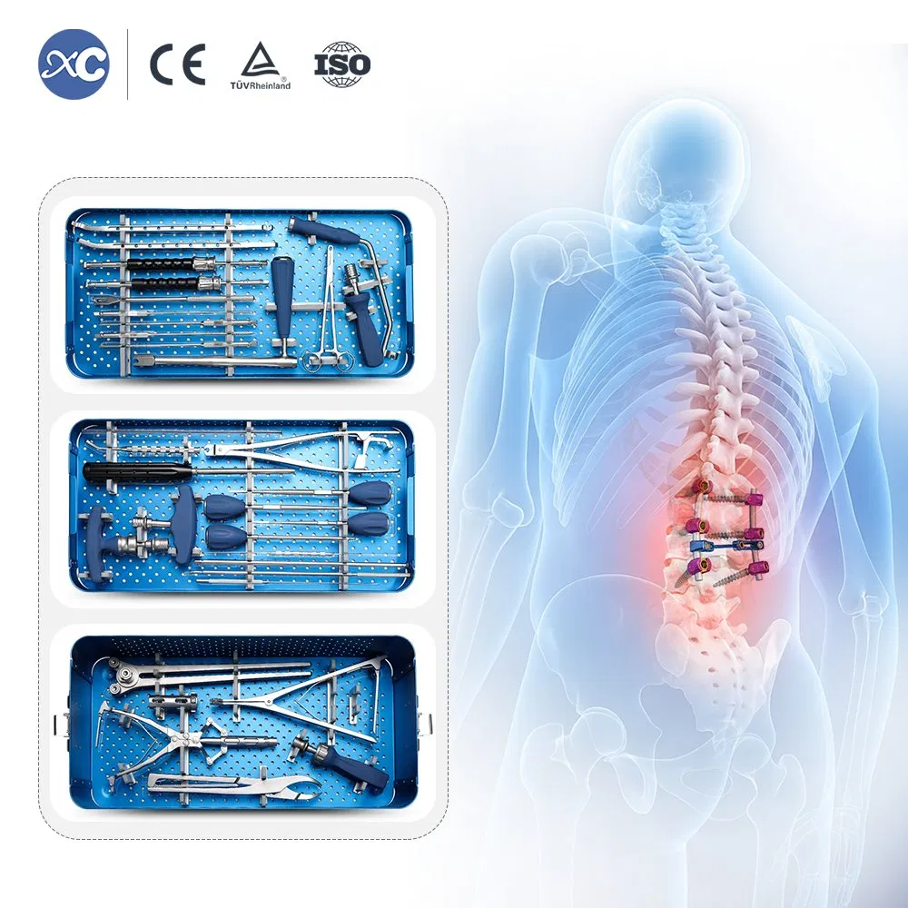 Orthopedic Bone Surgical Set 6.0mm Spinal Pedicle Screw System Instrument Set