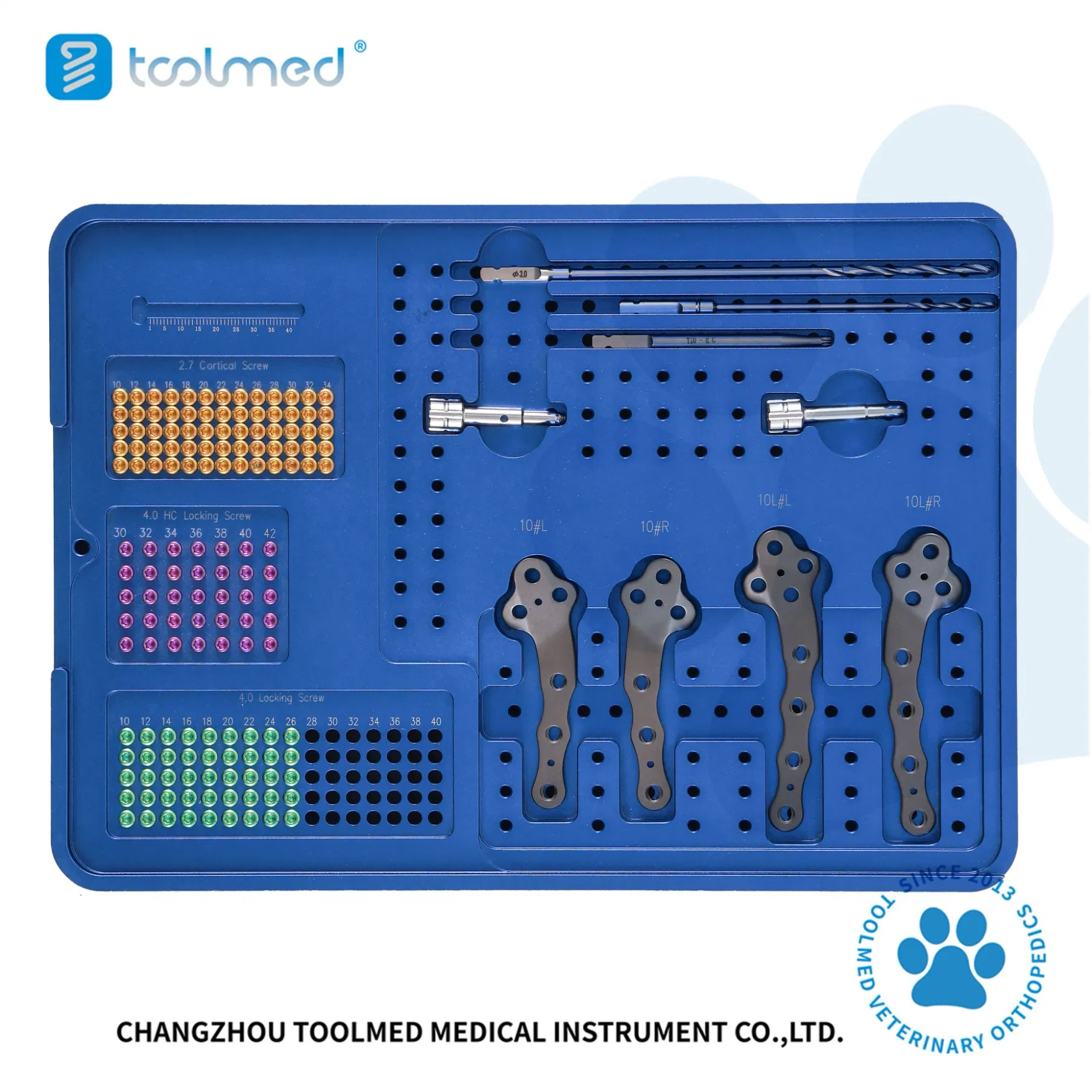 Titanium Veterinary Orthopedic Implants Composite Holes Tplo Bone Plate Instrument Set