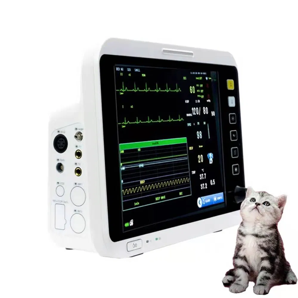 Portable Veterinary Multi-Parameter Animals Patient Monitor Hospital Use Critical Care Veterinary Monitoring