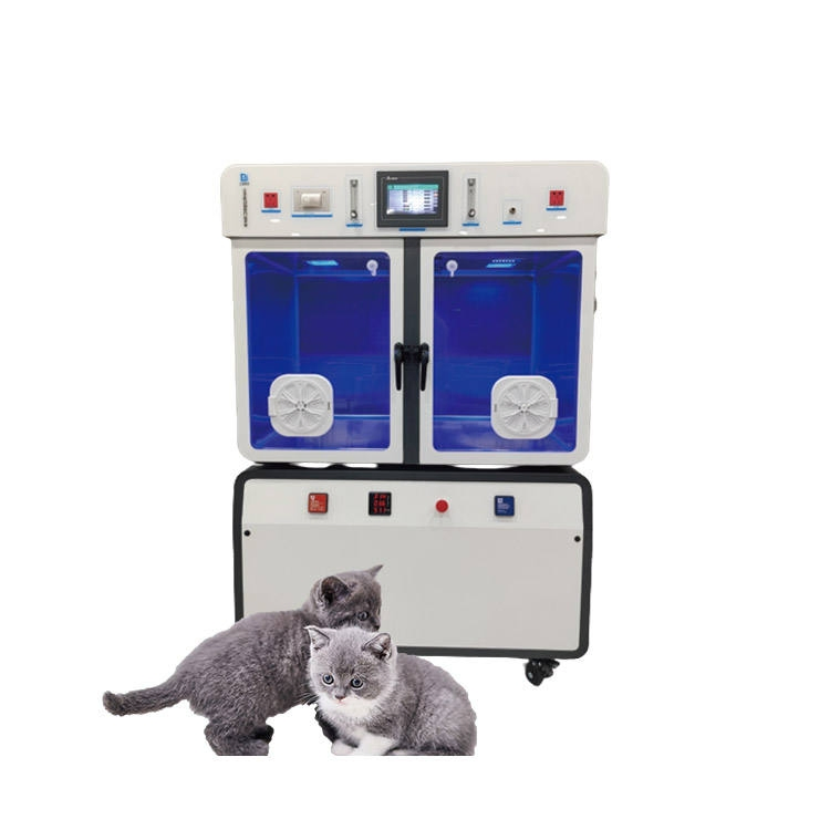 Veterinary Medical Equipment High Quality Animal Emergency Use Oxygen Blue Theory Vet Incubation Brooder ICU Chamber for Pet