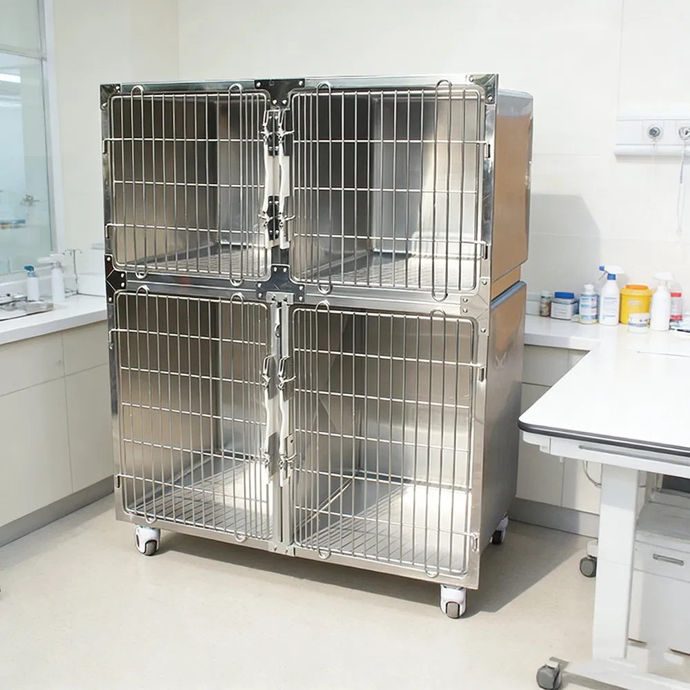 Pet Manufacturer Price Stainless Steel Kennels Cages Cat Rabbit Veterinary Dog Recovery Cage Vet Clinic Cage