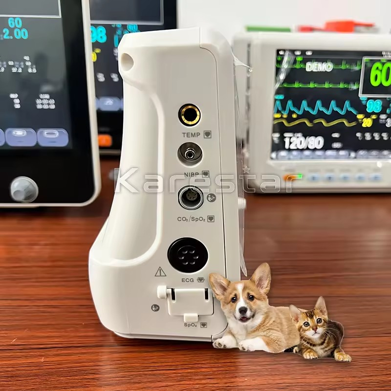 Factory Medical Patient Monitor for Animal Use K-J50b Medical Device Oxygen Temperature Blood Pressure Monitor Portable