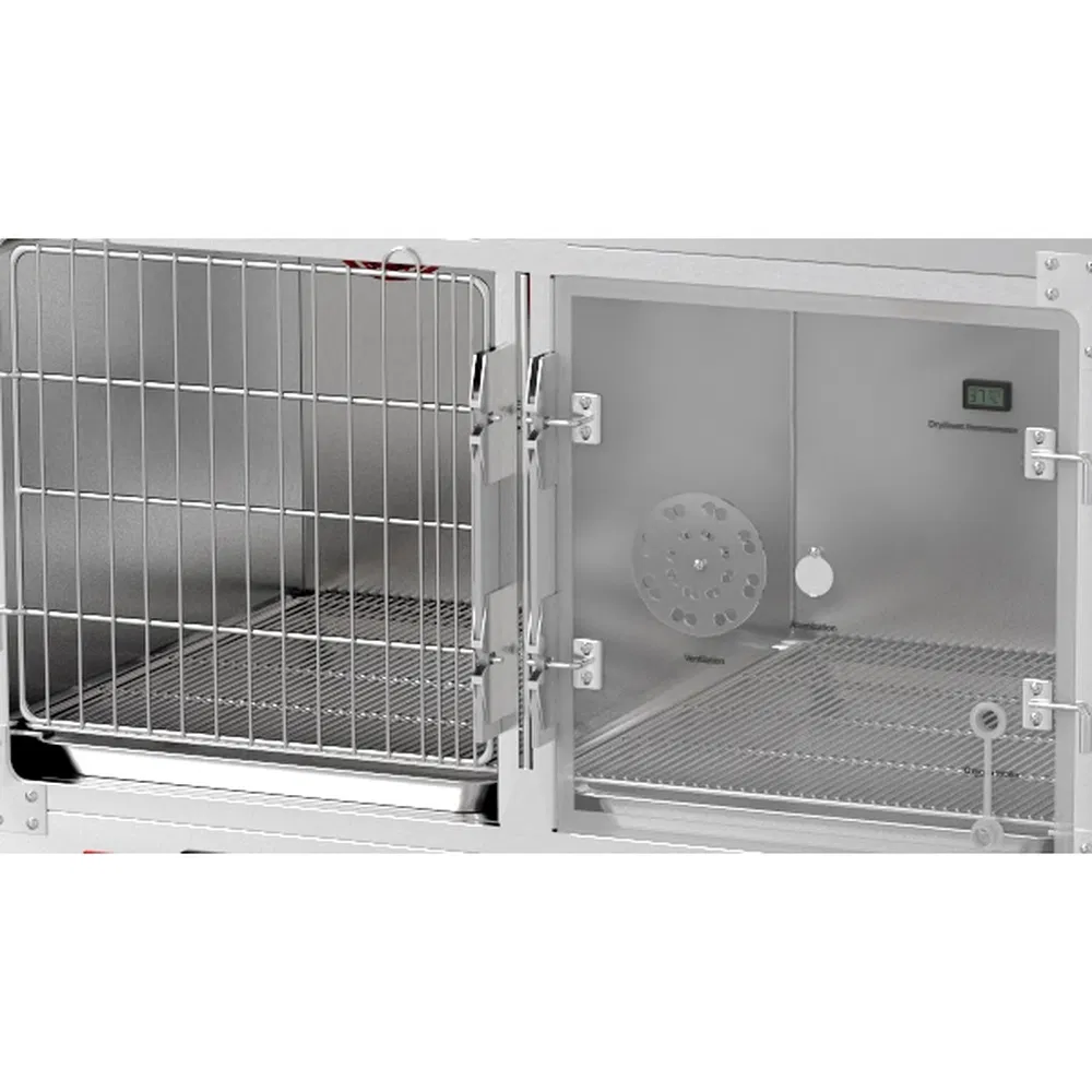 Stainless Steel Insulated Oxygen Chamber Cage Pet Warm Box for Recovery