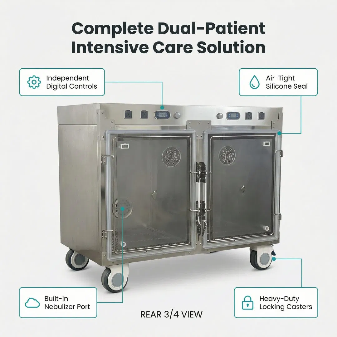 Advanced Veterinary ICU Provides Safe Oxygen Cage Pet Recovery System