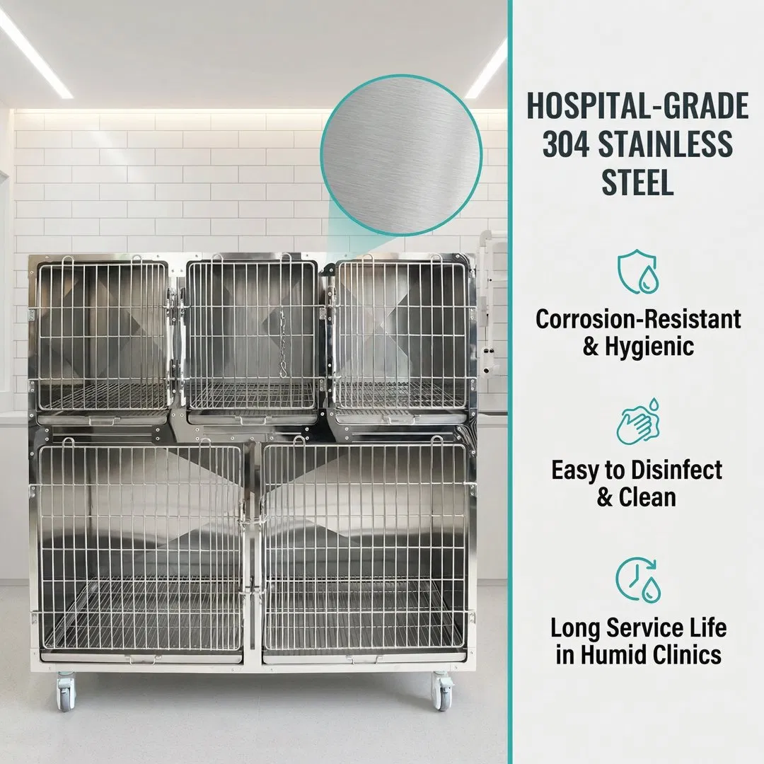 Heavy Duty Pet Cages Dog Kennel with Secure Locking System for Comfortable Pet Recovery