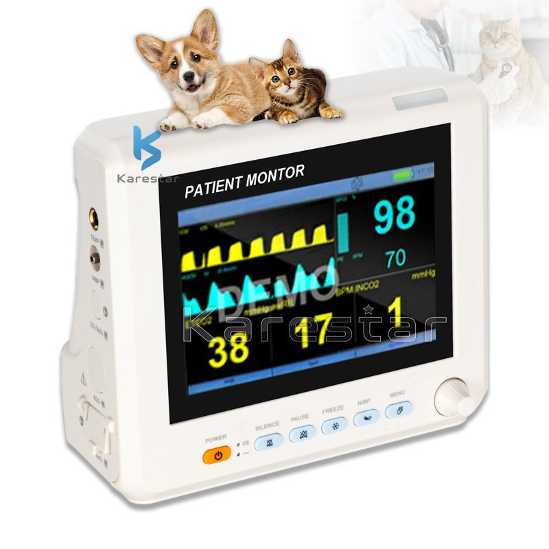 Factory Medical Patient Monitor for Animal Use K-J50b Medical Device Oxygen Temperature Blood Pressure Monitor Portable