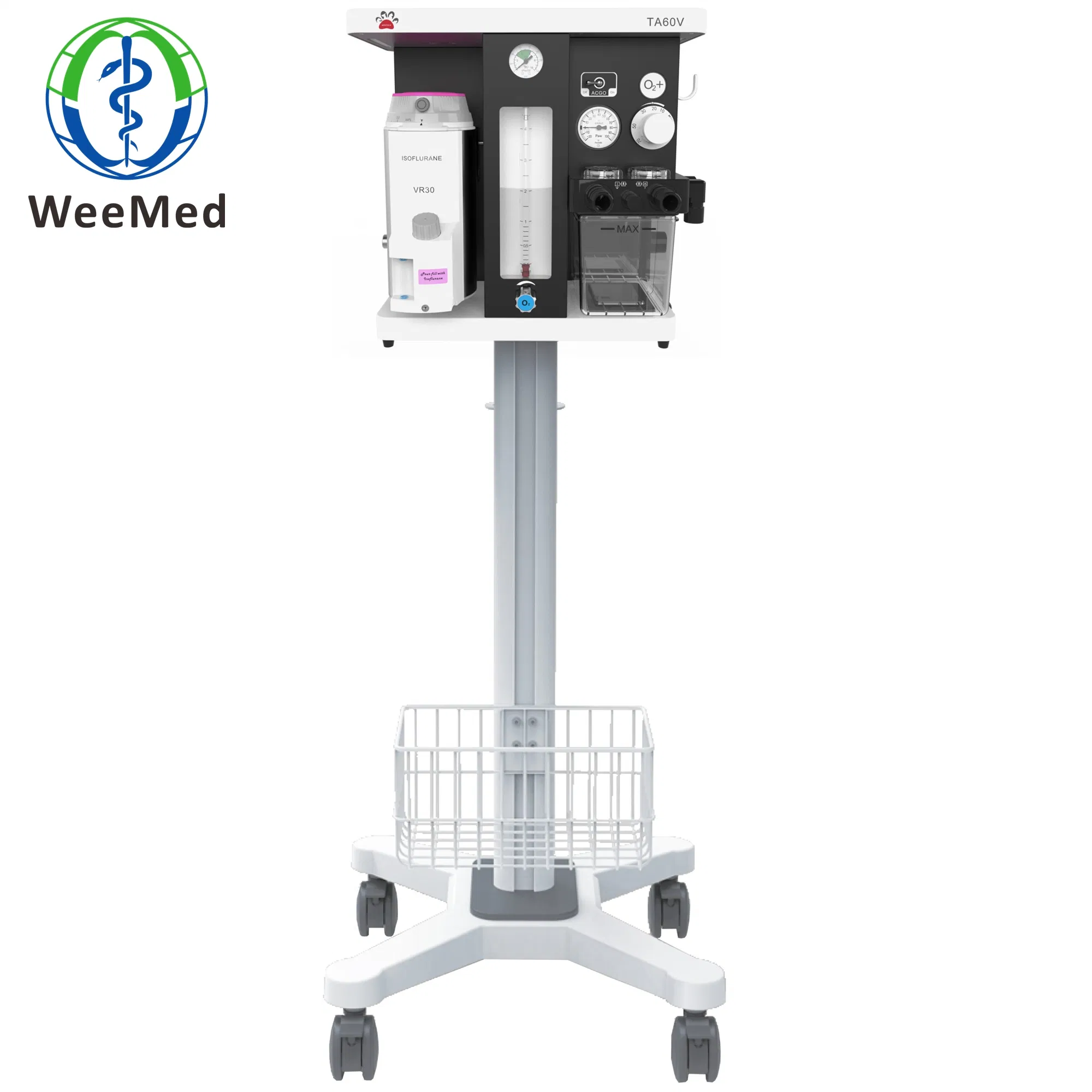 Ta-60V Vet Anesthesia Equipment Portable Medical Animal Veterinary Anesthesia Machine with Trolley Cart with Bain Module