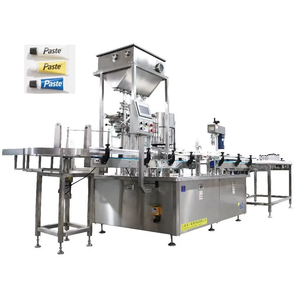 Automatic PLC Servo Liquid Sauce Filling Capping Machine for Chili Sauce, Sesame Sauce, Peanut Butter, Tomato Sauce, Honey, Glass Bottle, Pet, Tin Plate