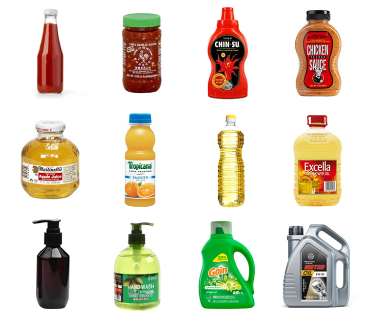 4-in-1 Piston Filling Machine for Viscous Liquid Automatic Bottling, Capping &amp; Labeling for Pet/Glass, ±0.5%