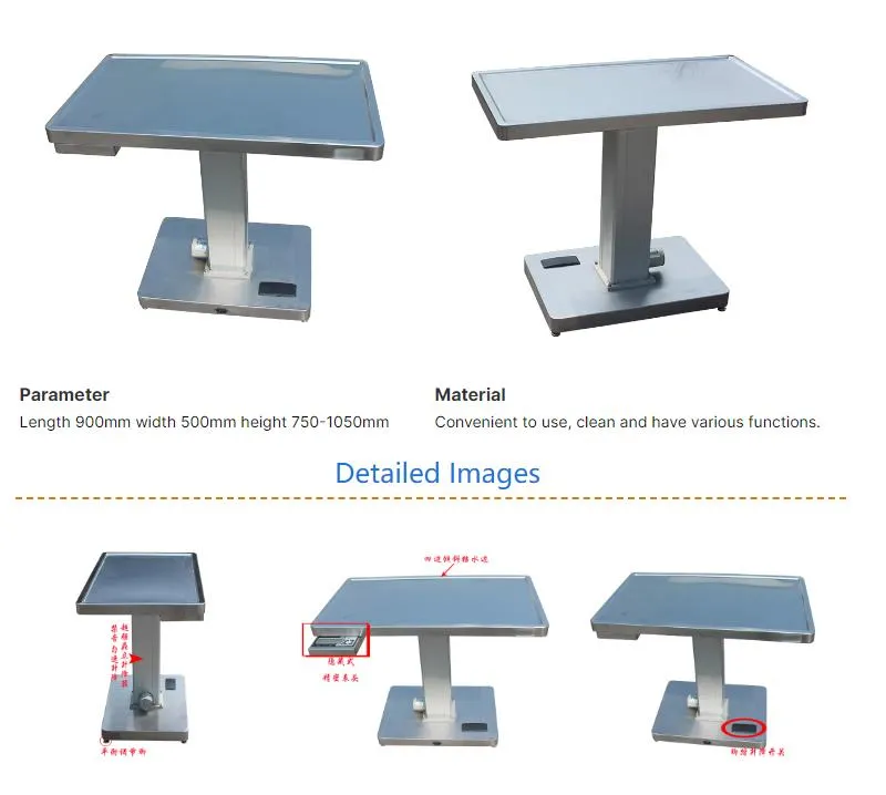 Veterinary Table Features