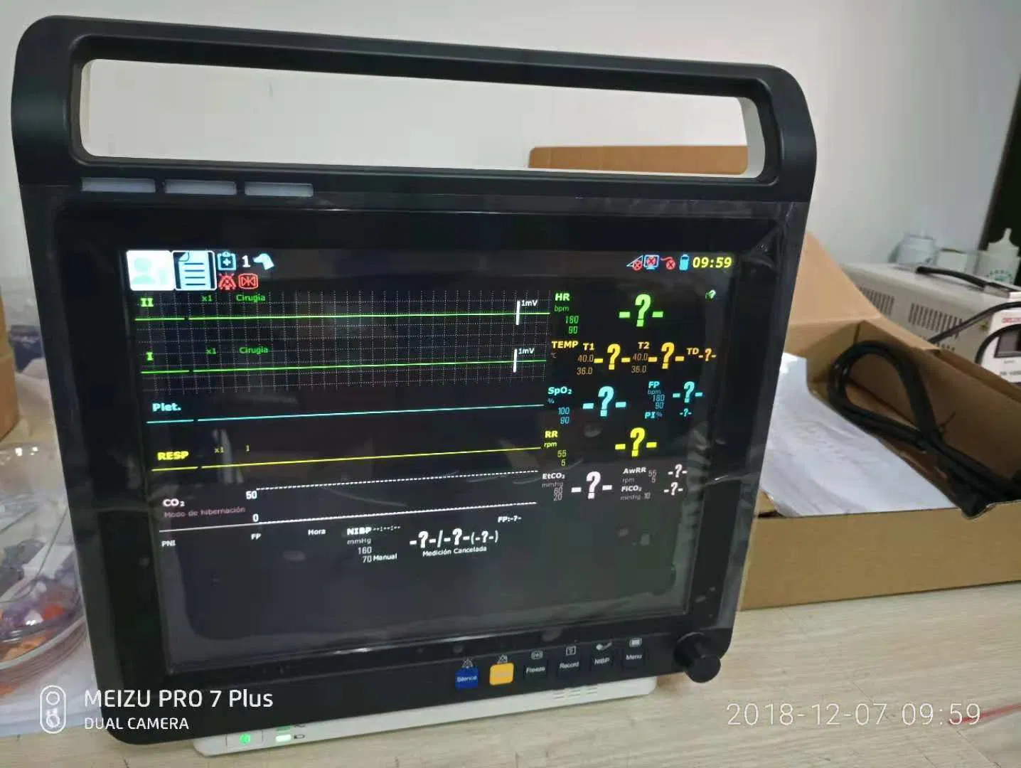 Multi-Parameter Veterinary Patient Monitor ECG SpO2 NIBP for Cat Dog Animal Mindray