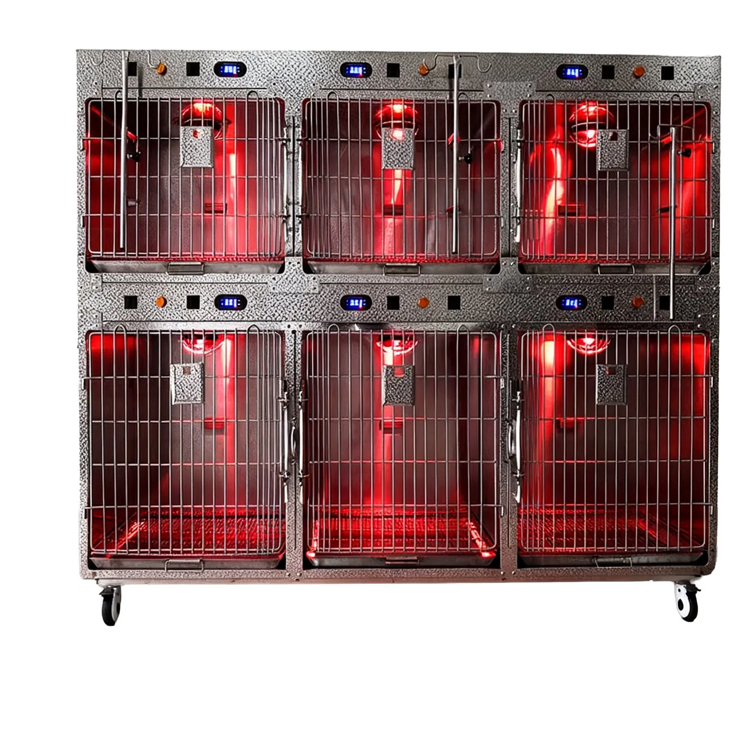 Veterinary Equipment Oxygen-Enriched Pet Recovery Cage with Veterinary Heat Lamp