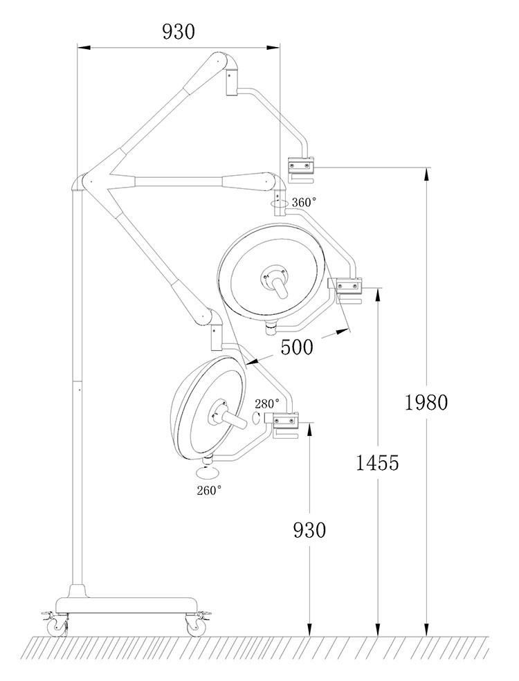 Surgical Lamp Operating Shadowless Lamp Operation Light for Veterinary Clinic Use