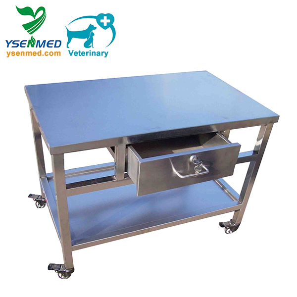 Ysvet2105 Stainless Steel Veterinary Equipment Treatment Table Animal Examination Table