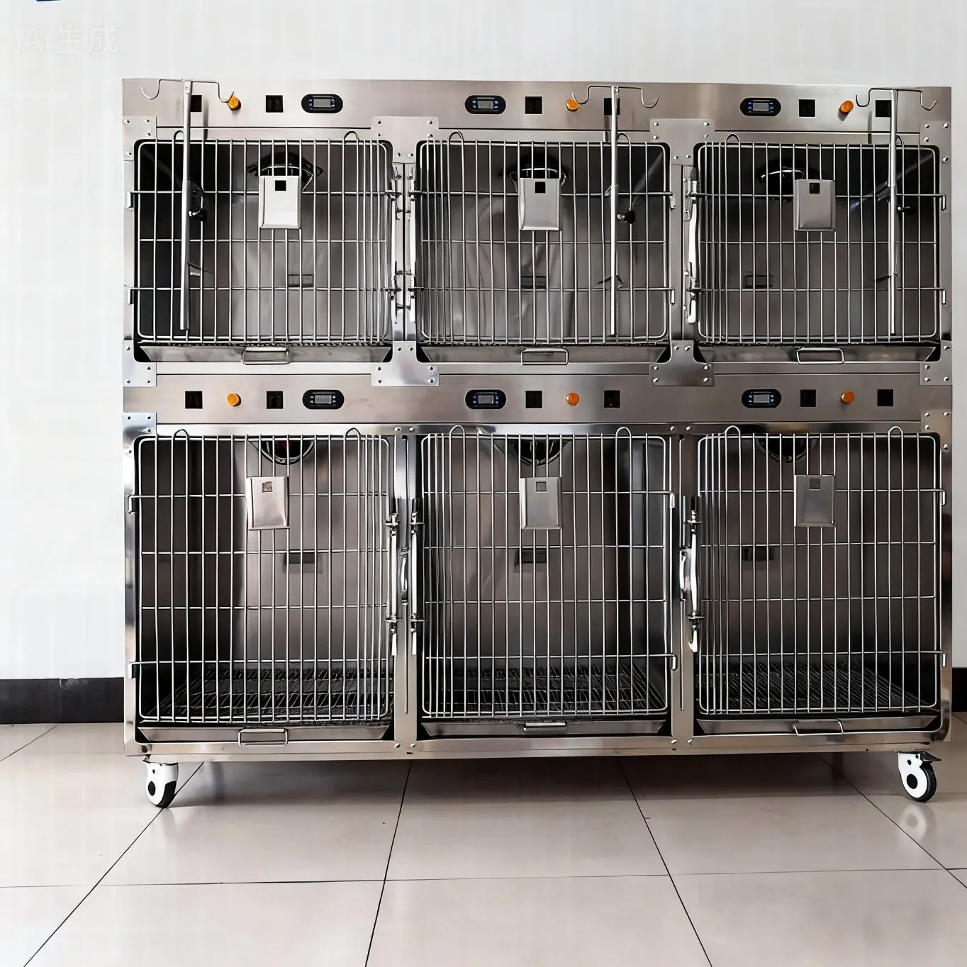 Veterinary Equipment Oxygen-Enriched Pet Recovery Cage with Veterinary Heat Lamp