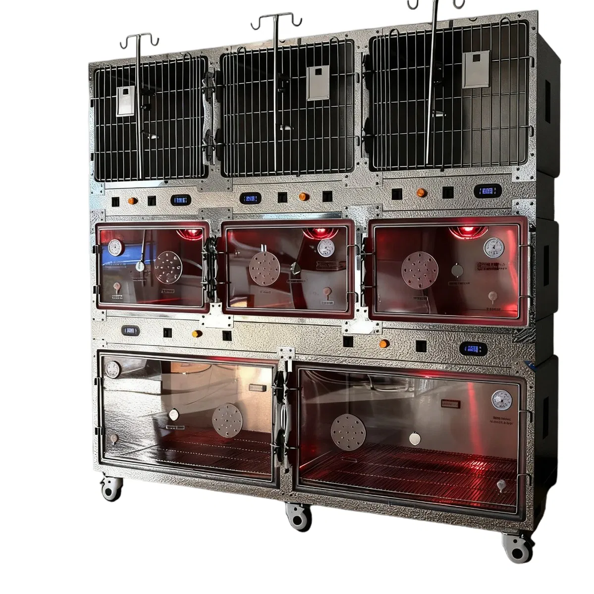 Veterinary Equipment Stainless Steel Heated Oxygen Cage for Comfortable Pet Recovery