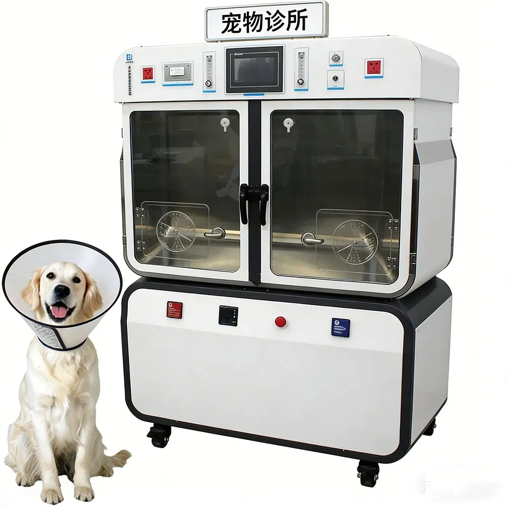 Veterinary Medical Equipment High Quality Animal Emergency Use Oxygen Blue Theory Vet Incubation Brooder ICU Chamber for Pet