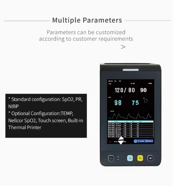 Multi-Parameter Patient Monitor Veterinary Monitor Portable Type Animal Vet Multi Parameter Patient Monitor