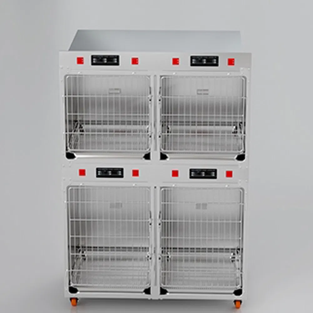 Adjustable Temperature Veterinary Heated Recovery ICU Cage for Pet Hospitals