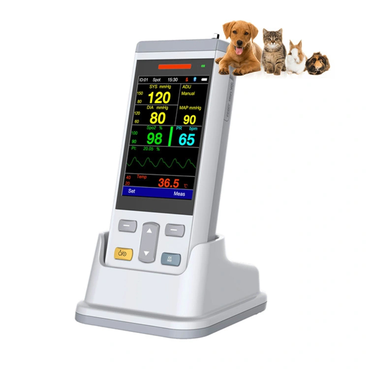 Veterinary Vital Monitor Animal Patient Monitor Portable Handheld SpO2 Patient Monitor