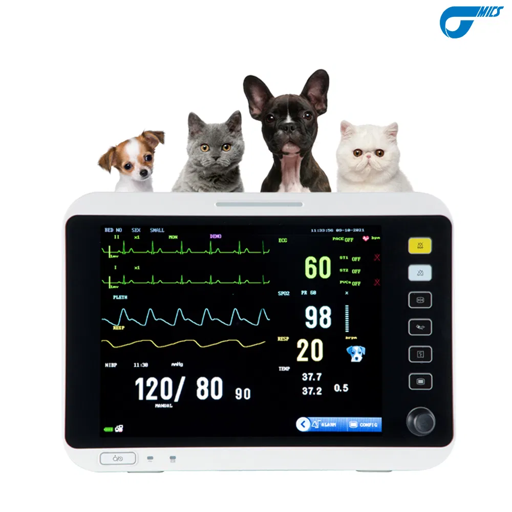 Portable Veterinary Multi-Parameter Animals Patient Monitor Hospital Use Critical Care Veterinary Monitoring