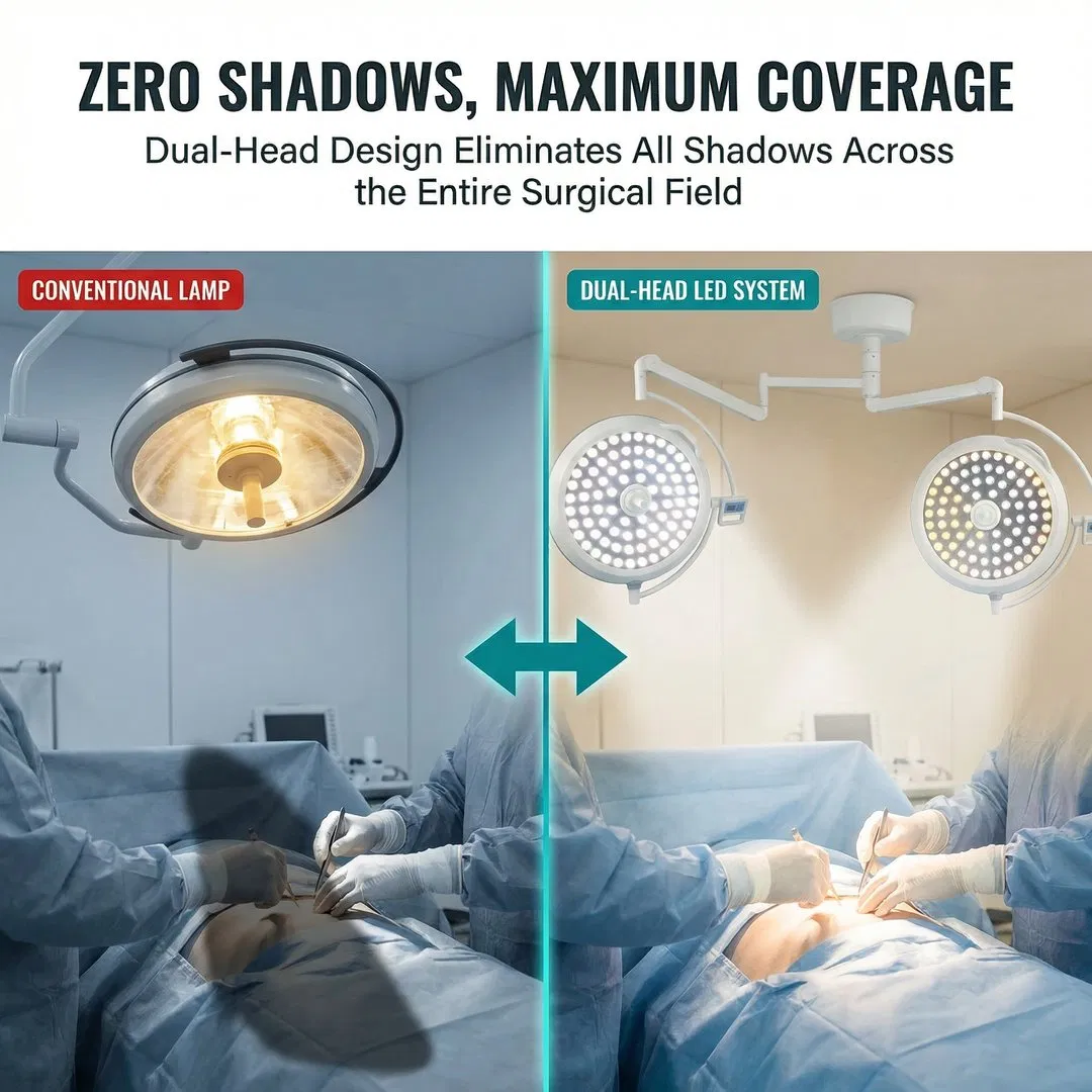 Ceiling-Mount Shadowless Veterinary LED Operating Light with Adjustable Arm High-CRI