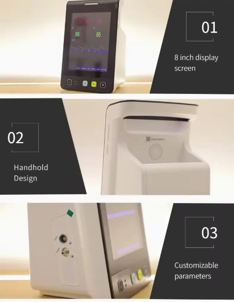 Multi-Parameter Patient Monitor Veterinary Monitor Portable Type Animal Vet Multi Parameter Patient Monitor